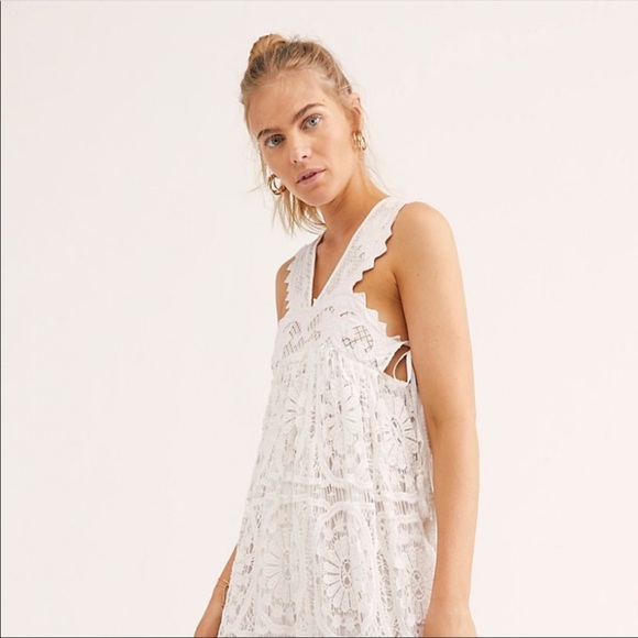 NWT Free People x Place Nationale white lace maxi - Picture 6 of 7